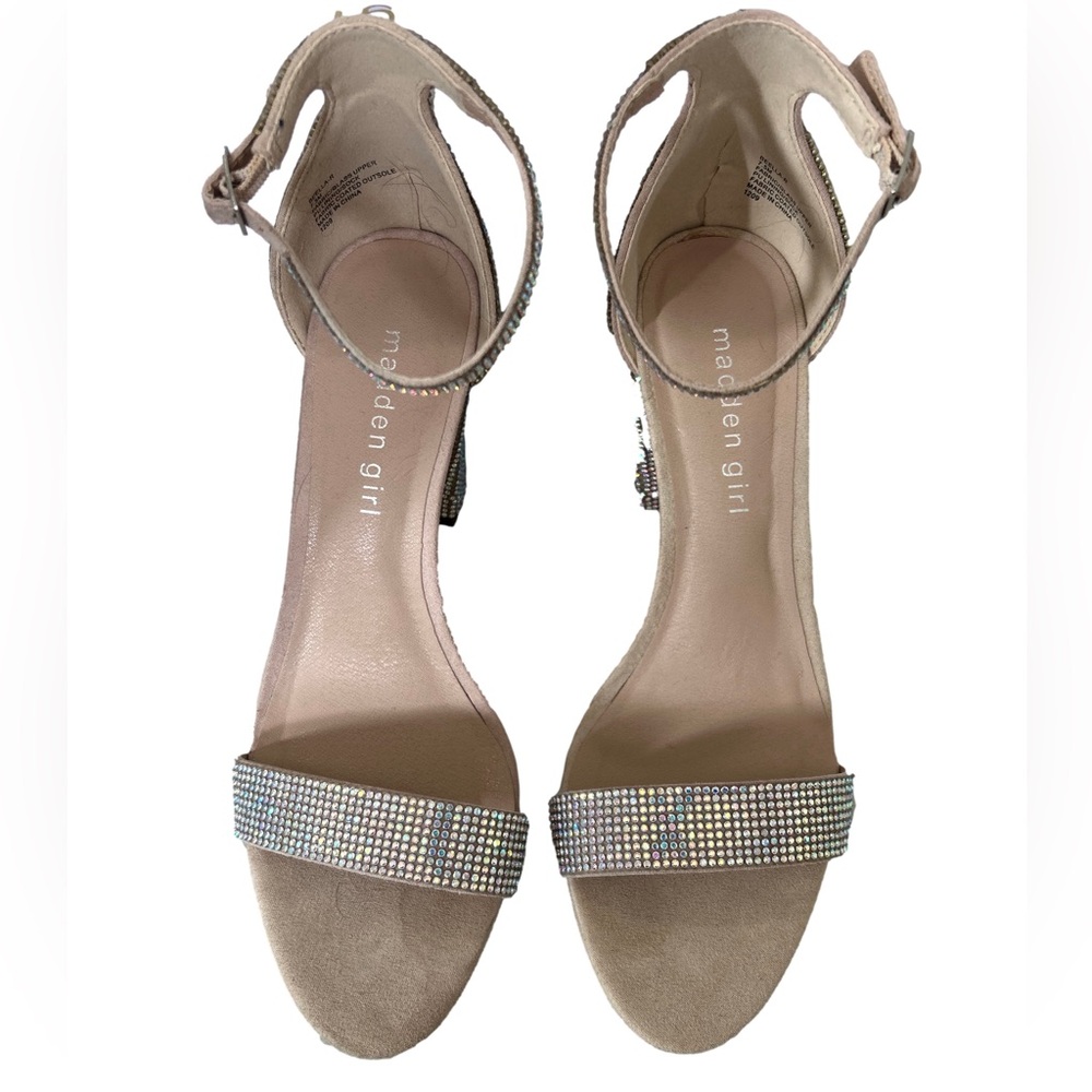 Steve Madden Tan Rhinestone Heels - Picture 2 of 2